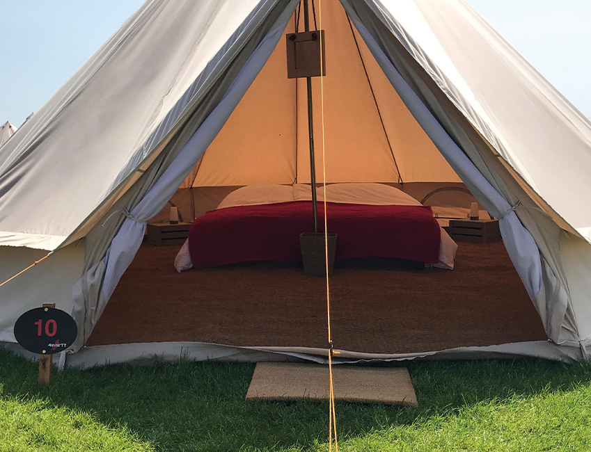 tente du campement pour le manx grand prix