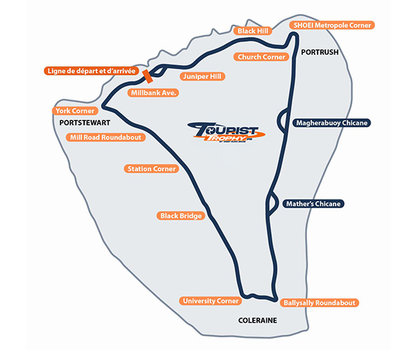 tracé du circuit de la north west 200